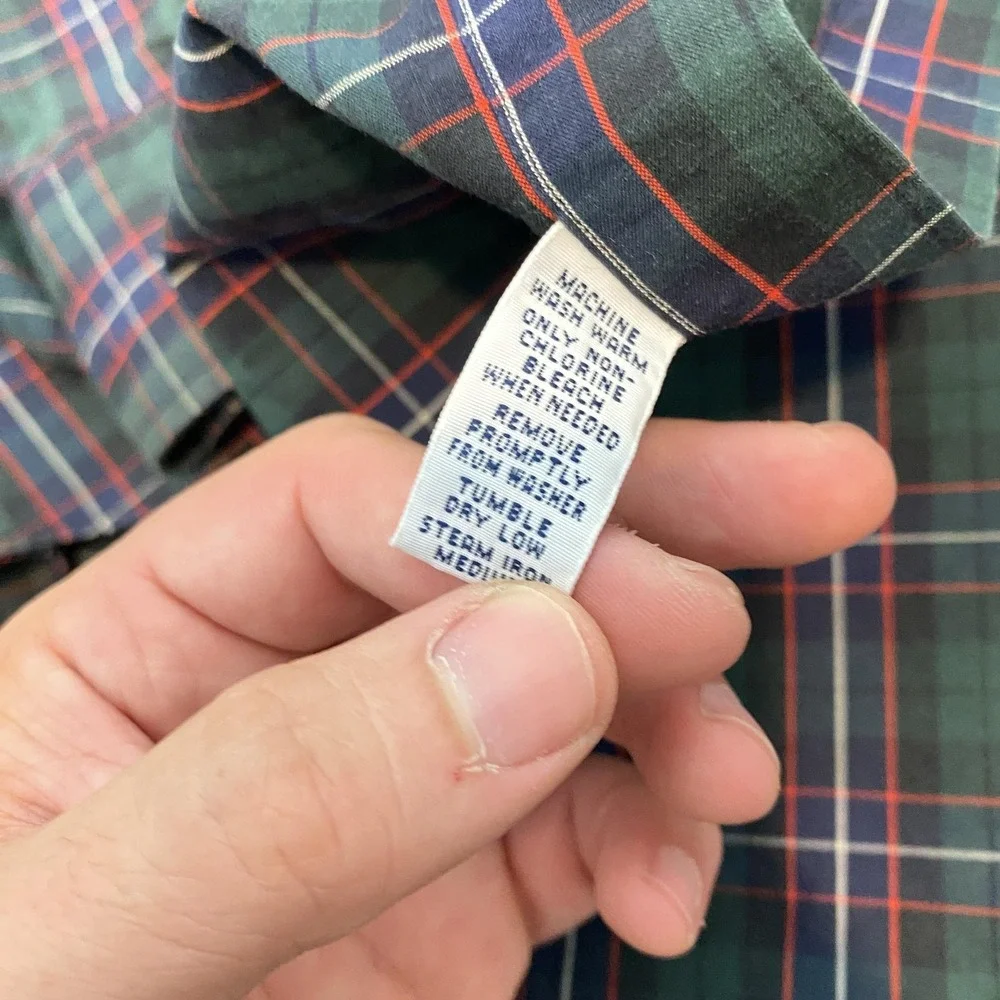 Polo By Ralph Lauren Shirt Mens 2XL Green Plaid Regent Classic Fit Long Sleeve